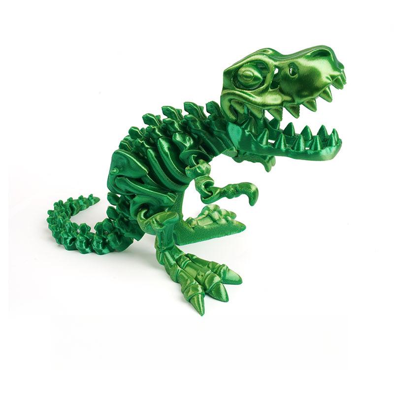 3D Printed Dragon Funny Crafts Model Decoration Fidget Toy Rotatable Tyrannosaurus Rex Skeleton Dinosaur Gift for Kids Birthdays