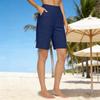 Sommer 2026 High Waist Baumwoll-Leinen Lässige Lockere Shorts mit Taschen