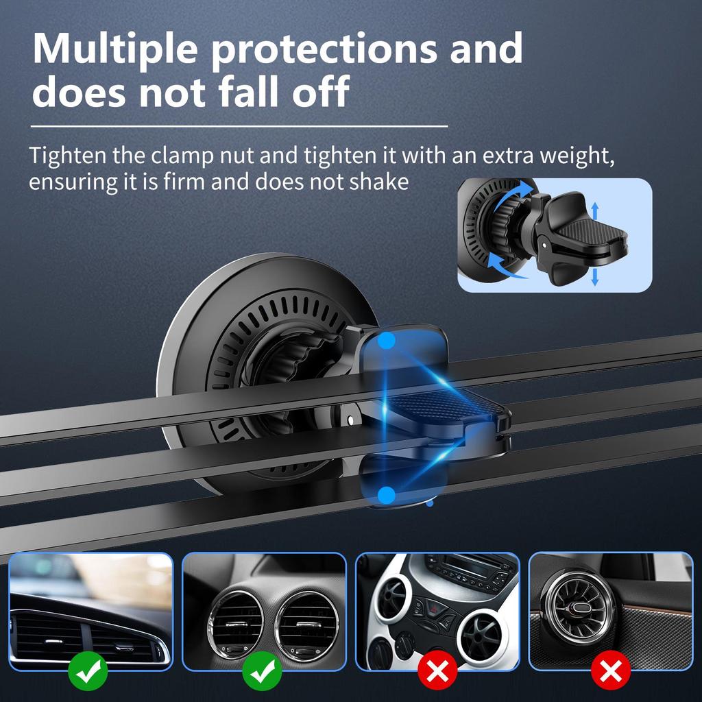 15W Magnetisches Autoladegerät & Halterung für Magsafe - Schnelles kabelloses Laden