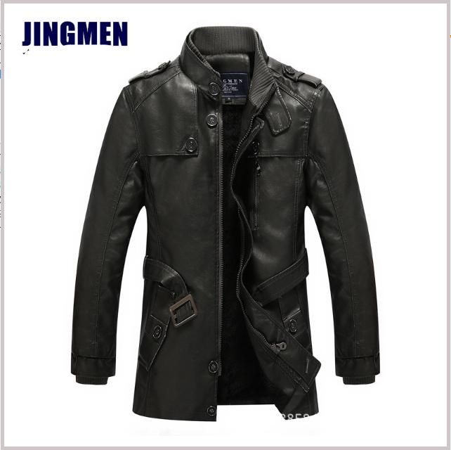 

Новая мужская кожаная одежда. Мужская моющаяся кожаная куртка средней длины. L чёрный