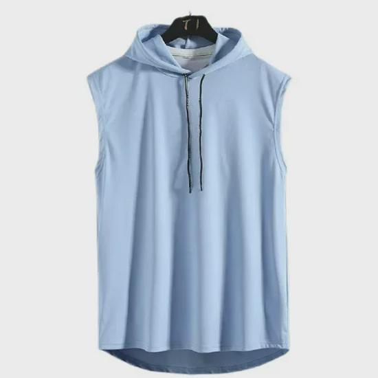Men's Hong Kong Style Trendy Hooded Sleeveless Summer Vest