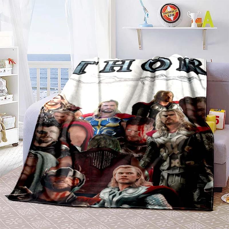 Cartoon Nordic Mythology Thor Series Blanket Living Room Bedroom Sofa Cover Blanket Soft and Comfortable Children's Nap Blanket