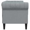 Vidaxl Sofa Chesterfield, Dwuosobowa, Jasnoszara, Obita Tkaniną