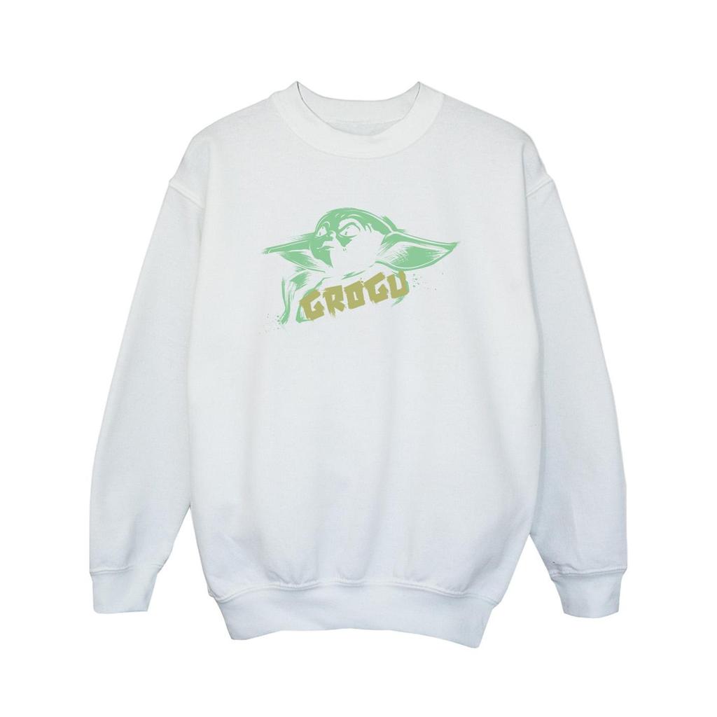 STAR WARS Girls The Mandalorian Grogu The Child Splat Sweatshirt
