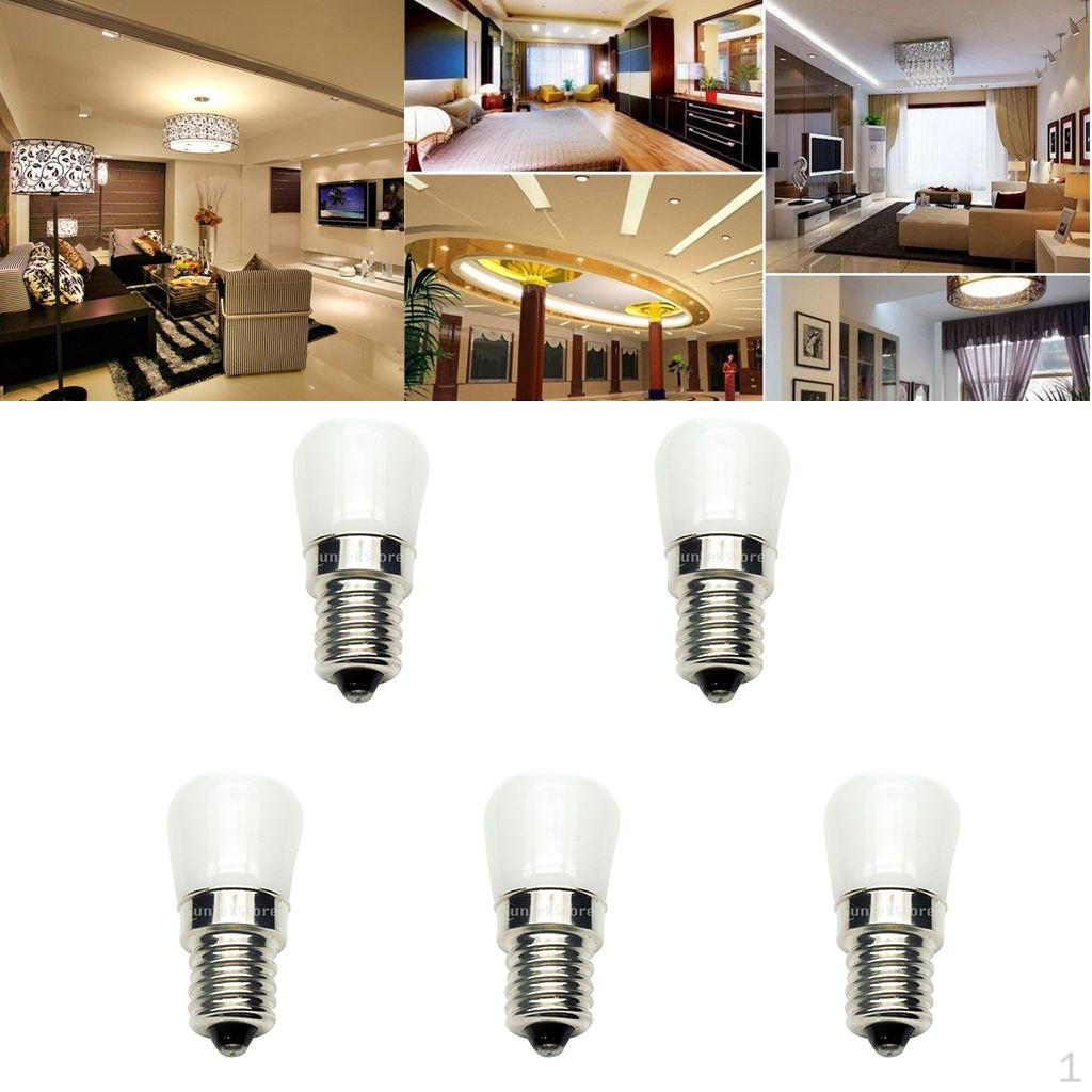 5-Pk Low Power 2W E14 LED Replement Light Lamp Bulb Spot Daylight Warm, for Ceiling Living Dining