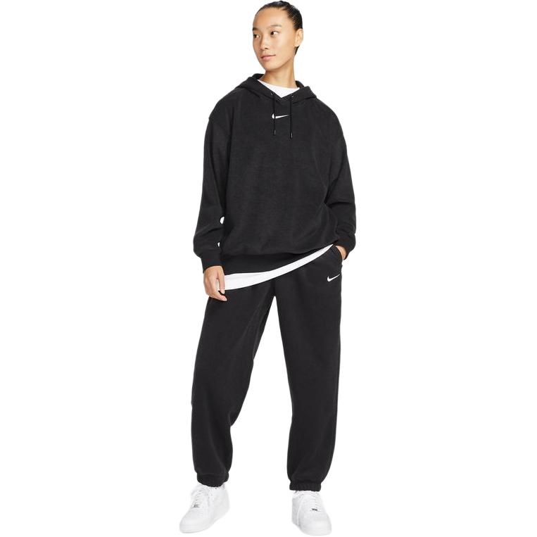 Nike Logo Printed Fleece Casual Jogger Pants Women Bottoms Black DV7097-010