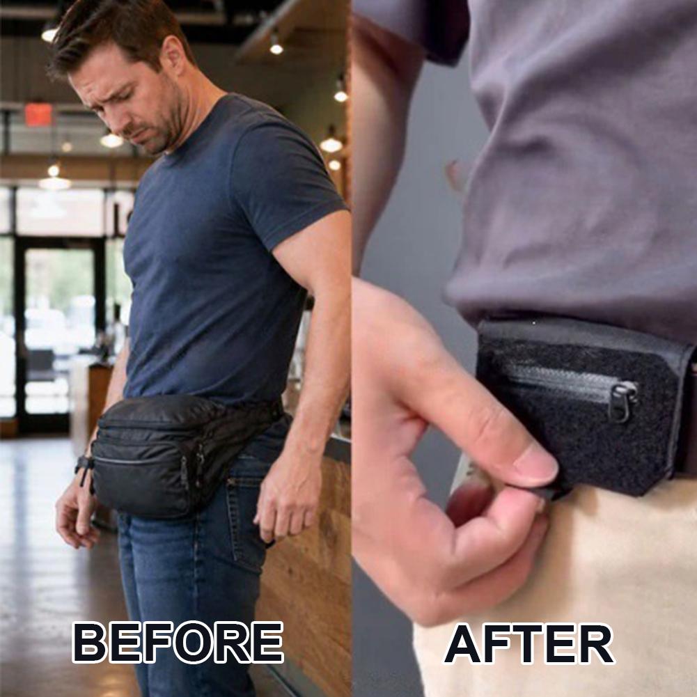 Unisex Compact Anti-Theft Waist Bag Hidden Pocket Belt Wallet Lightweight Travel Pouch Waist Bag For Men Women Card Holder