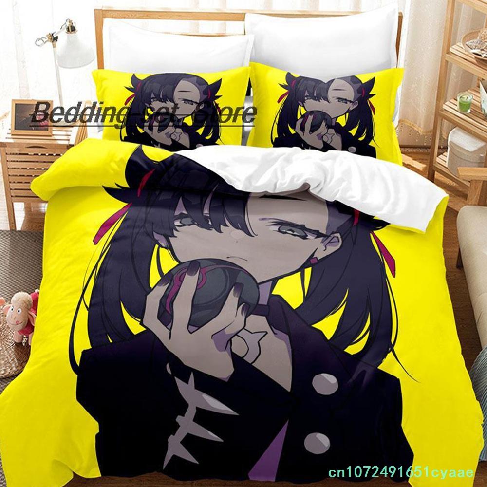 Marnie Bedding Set Single Twin Full Queen King Size Bed Set Aldult Kid Bedroom Duvetcover Sets 3D Print Anime Bed Sheet Set