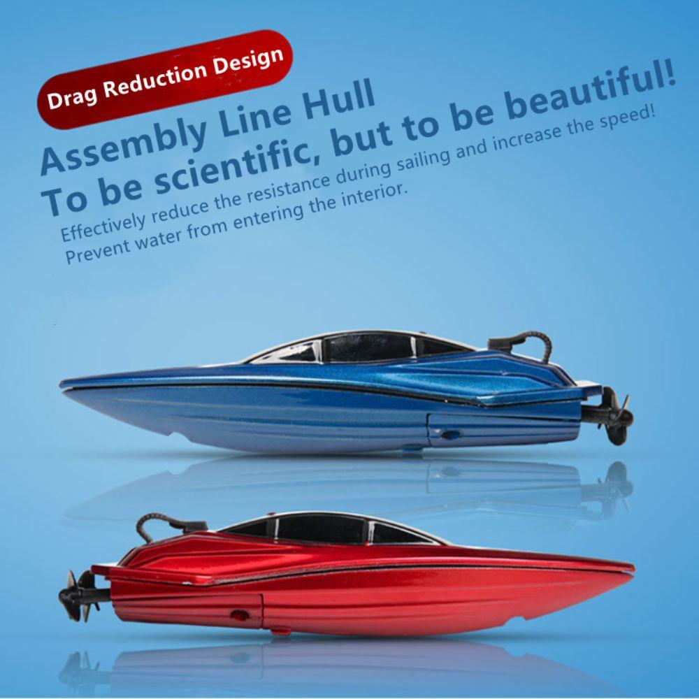 LED Light Remote Control Boat High Speed Racing Ship Toy Birthday Gift Mini RC Boat  Pool Toys