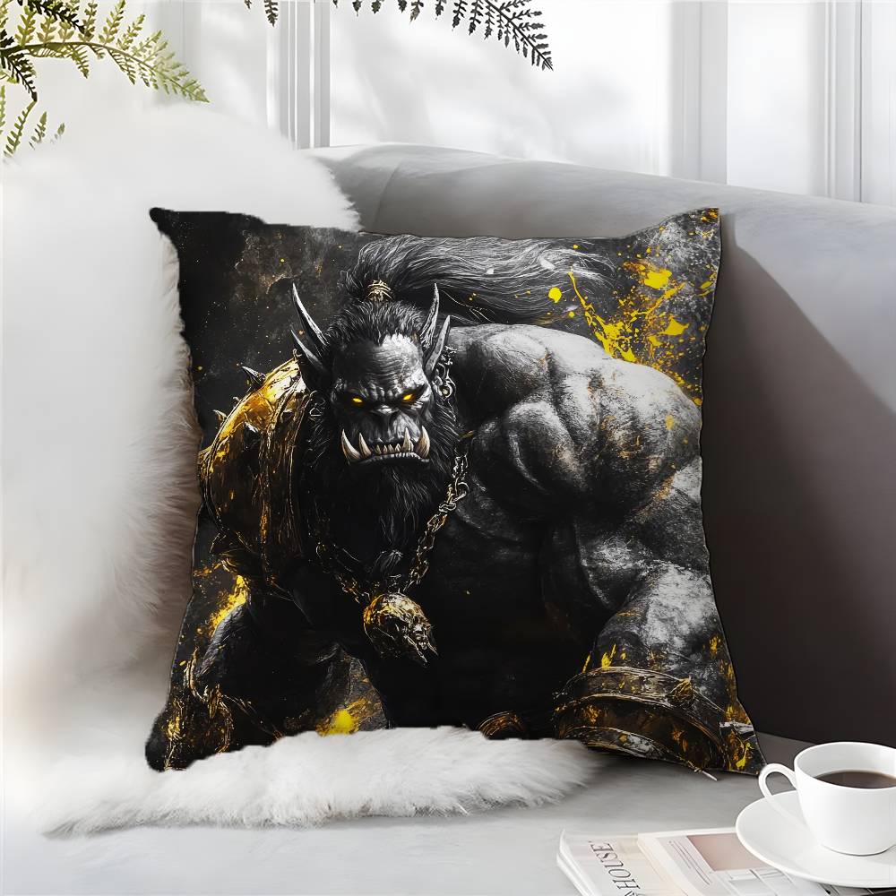 

Классическая игра WoW World Of Warcraft-W Наволочка Комфорт Диван-кровать Шелковистая Элегантная Невидимая молния На заказ Декоративная c 12x12Inch
