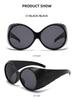 Two Circles Oversized Round Frame Trendy Punk Sunglasses - T1021