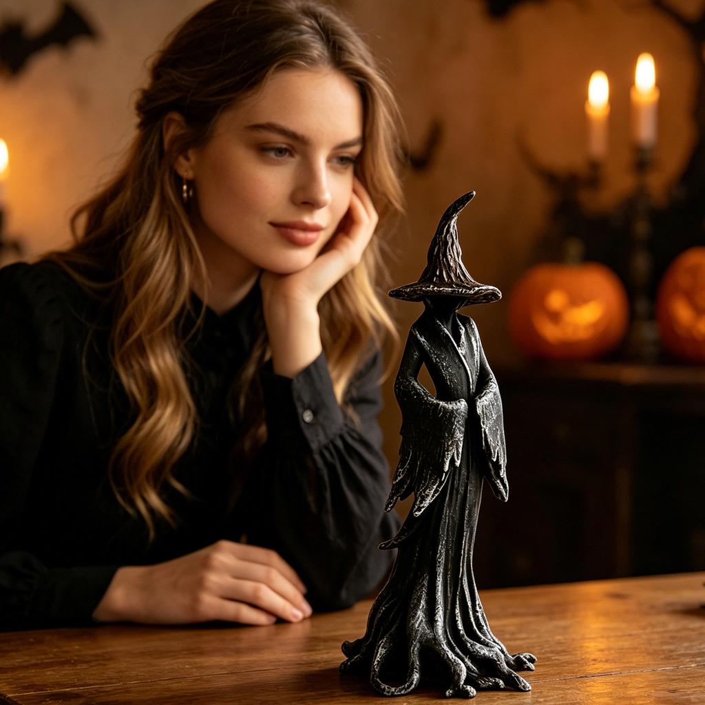 Halloween Resin Witch Figurine Decoration for Indoor or Outdoor Home Decor