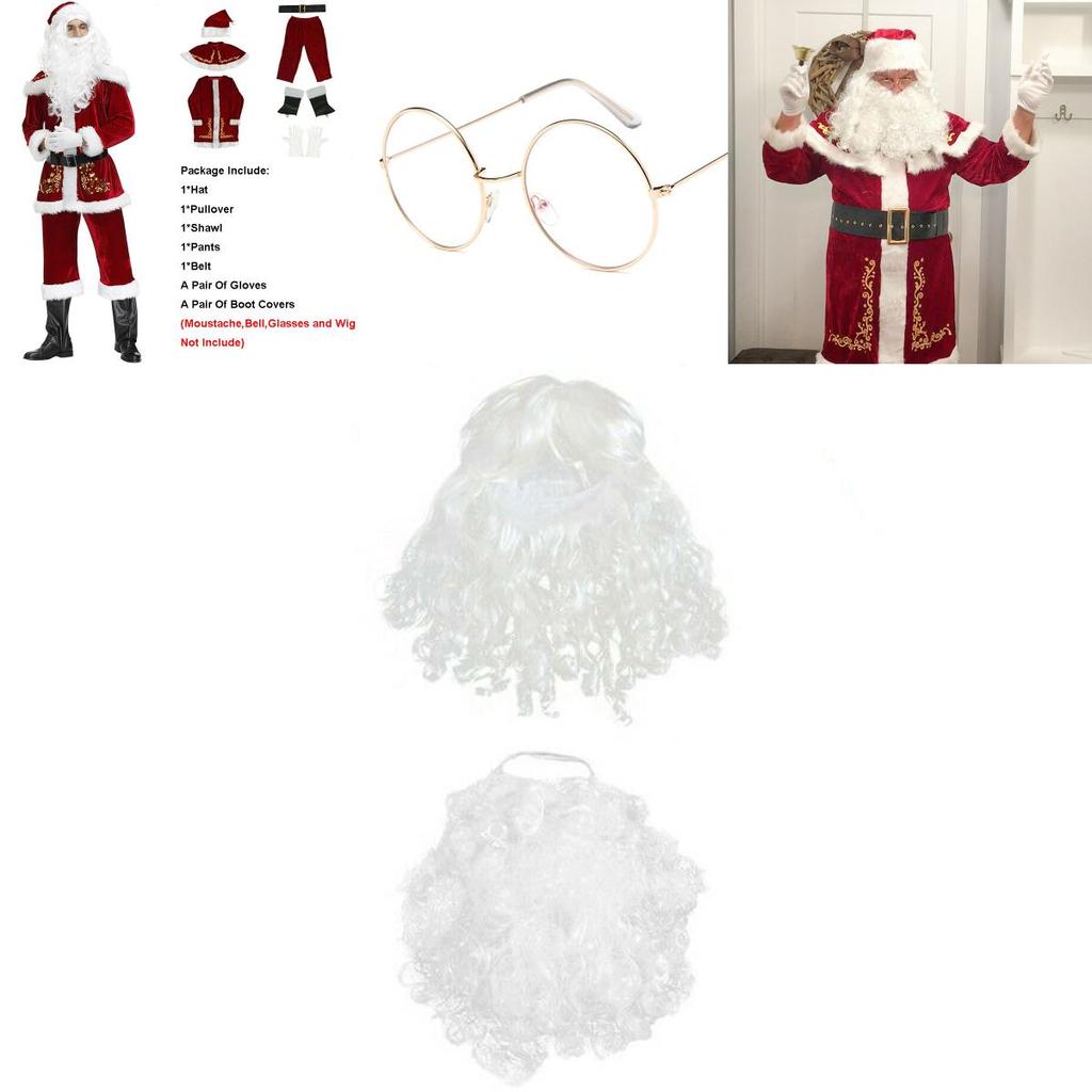 Klassisches Rotes Weihnachtsmannkostüm Mit Hochwertigen Plüschrändern Für Festliche Feiern
