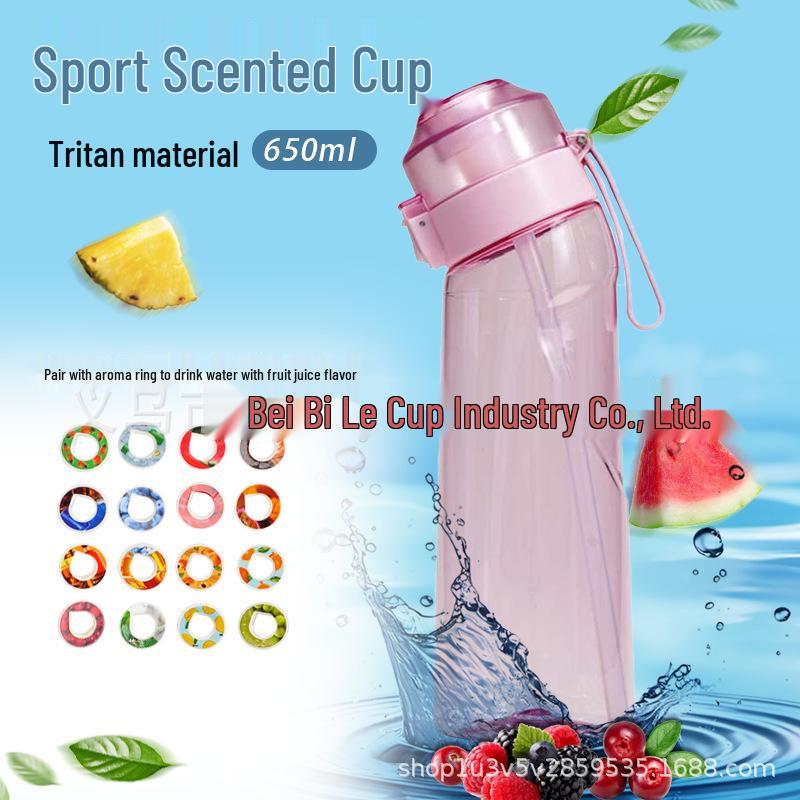 High-Capacity Flavored Tritan Water Bottle Set with Aroma Ring - Heat Resistant and In Stock