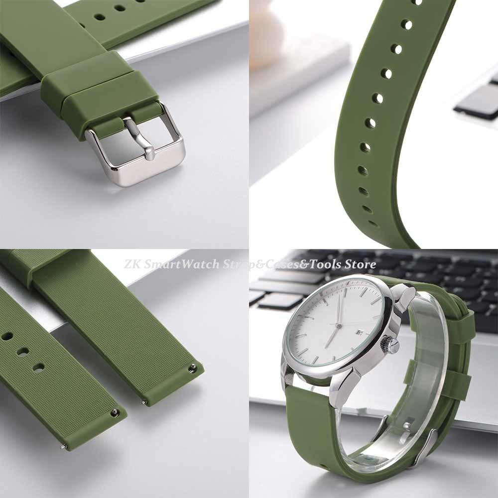 Quick Release Silicone Watch Strap 20mm 22mm Band Soft Waterproof Wristband for Huawei Gt3/GT5 Watchband for Smartwatch Watches