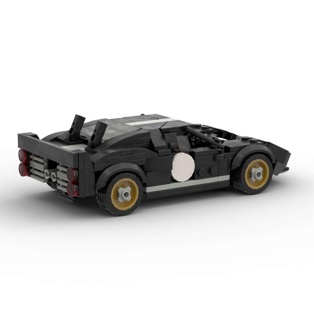 Compatible Building Blocks MOC DIY GT40 Small-Particle Creative Car Model Display Piece Assembly Toy