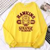 Casual Street Womens Sweatshirt Hawkins High School Indiana 1983 Printing Hoodies Loose Crewneck Pullovers