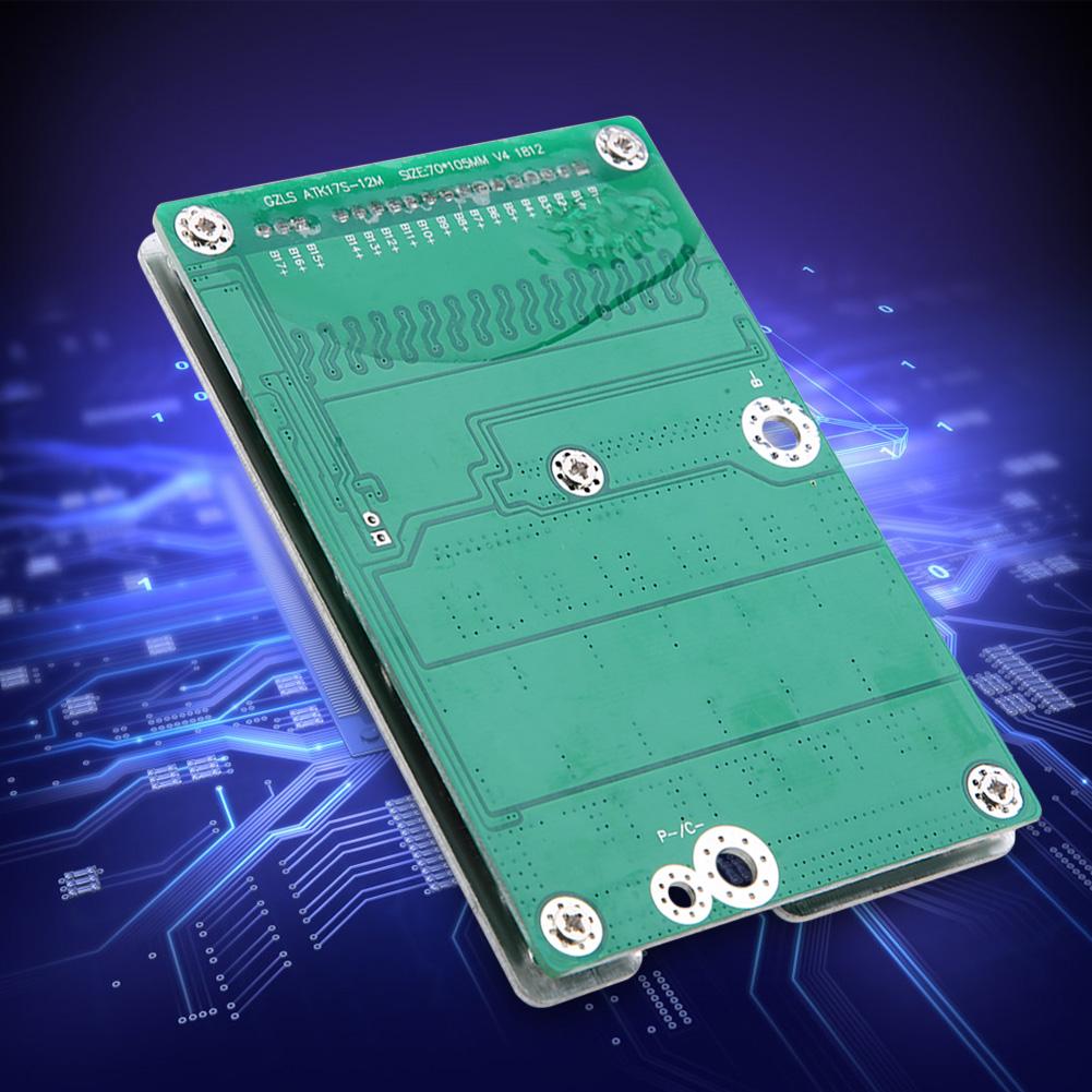 

17 рядків 60 В 50 А Літій-літій-іонний акумулятор Плата захисту модуля Функція балансу