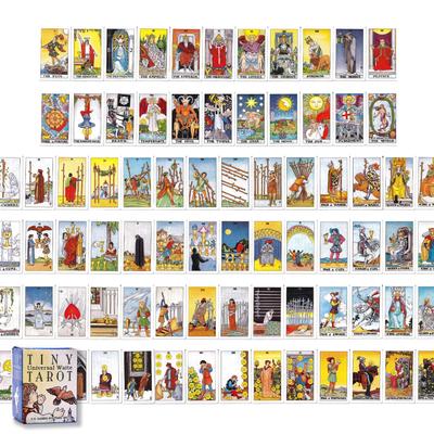 Tiny Universal Waite Tarot How To Read Tarot Cards with Japanese Instructions Authentic Tarot Cards 78 Cards Mini Size