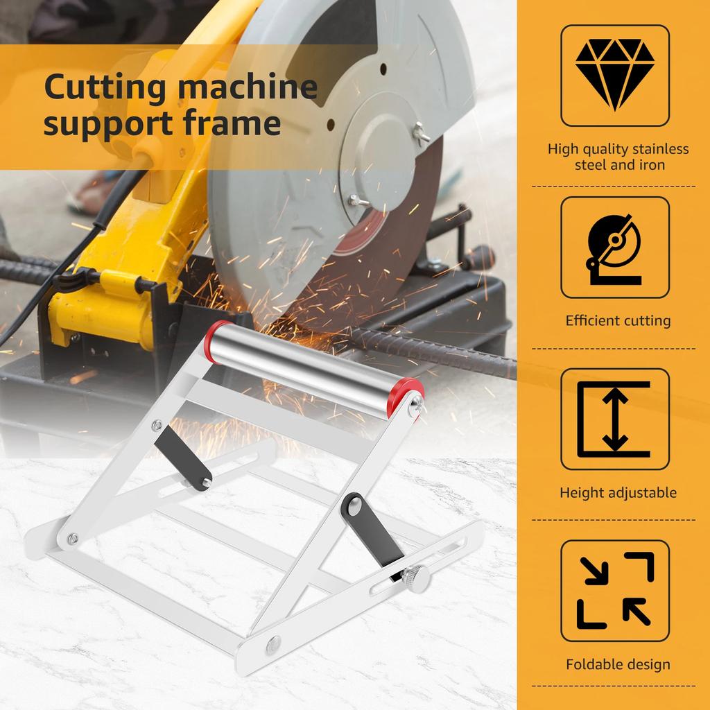 Einstellbarer Stützrahmen für Schneidemaschinen, Arbeitsstützständer für Metallschneidemaschinen, Materialstütze, 2,17-5,31 Zoll Arbeitshalterung