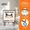 Bathroom Countertop Ornament Halloween Wooden Table Sign, Cute Spooky Ghost Plaque with Autumn Home Decorations Metal Stand for Kitchen Shelf