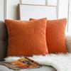 Supersoft Corduroy Cushion Cover Solid Striped Throw Pillow Covers Decorative Pillow Case for Sofa Bed Living Room Decoration