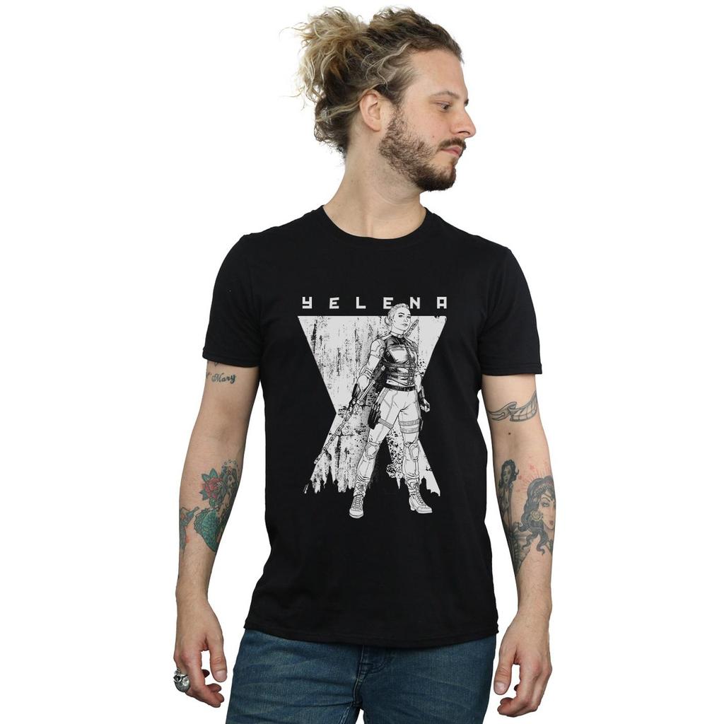 Marvel Mens Black Widow Movie Yelena Romanoff Mono T-Shirt