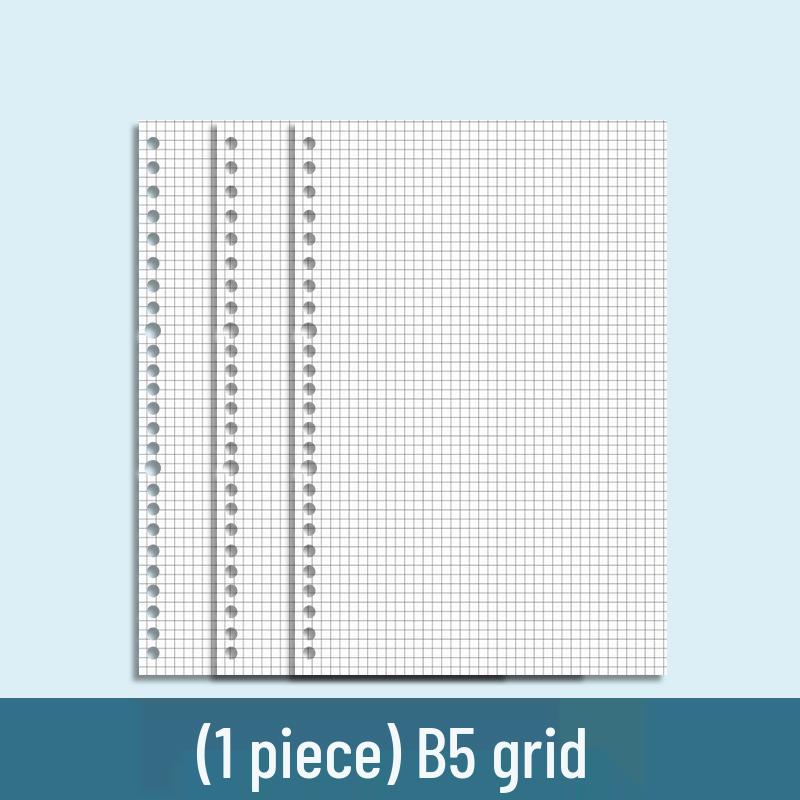 B5 Loose-Leaf Notebook Refill, 26-Hole, A5 Detachable, Horizontal Lines or Grid, Ideal for Postgraduate Exams
