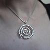 Bohemian Y2k Sliver Color Stainless Steel Snake Chain Thick Spiral Pendant Necklace for Women Men Trendy Collar Chain Jewelry