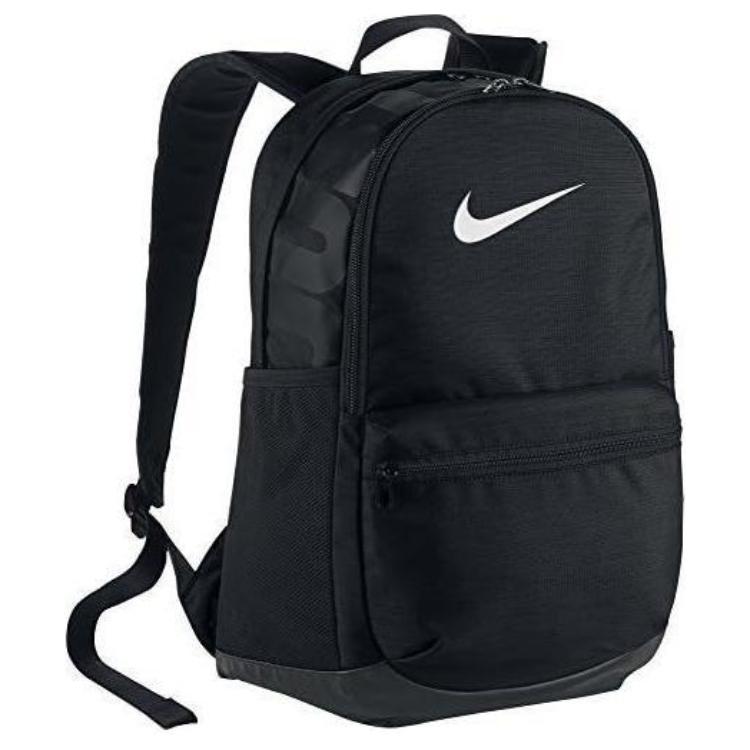 Nike Brasilia Logo Print Polyester Backpack Unisex Backpack Black BA5329-010