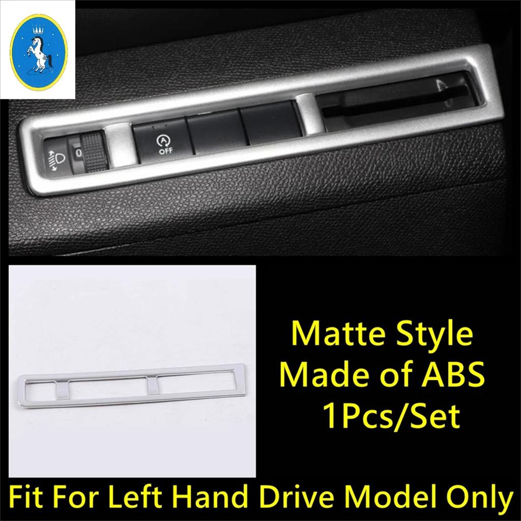 Head Lights Lamps Switch Control Button Panel Cover Trim For Peugeot 3008 5008 GT 2017 -  Carbon Fiber Interior Accessories