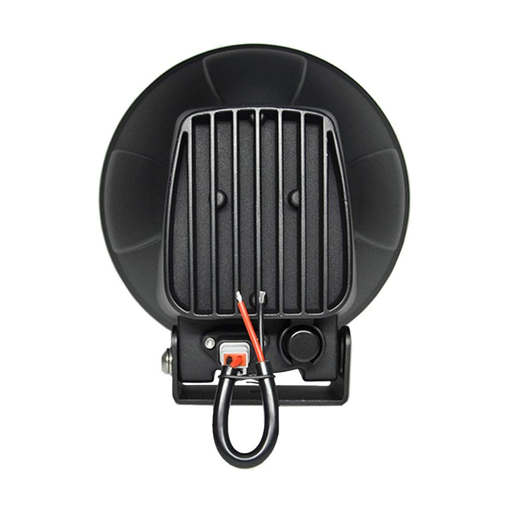 Round LED Floodlight, Searchlight, 50W, 5000 Lumens, 900m Beam Distance, Narrow Beam Angle, Waterproof for Off-Road Use, Automobiles, Boats, and