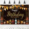 Whisky Cigarre Vintage Bois Fond Photographie Anniversaire Homme Décorations Fournitures de Fête Style Été Bar Décor Mural Rideau