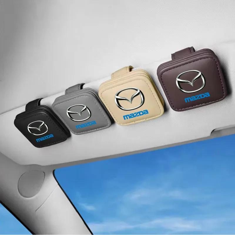 Magnetic Leather Sunglasses Mount Interior Visor Accessories for Mazda CX-3 CX-7 CX-9 RX-7 Auto Accessories