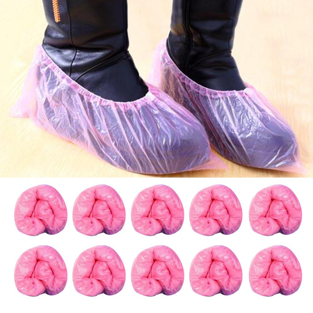 100 Stück Einweg-Überschuhe aus Kunststoff für Reinigung und Schutz