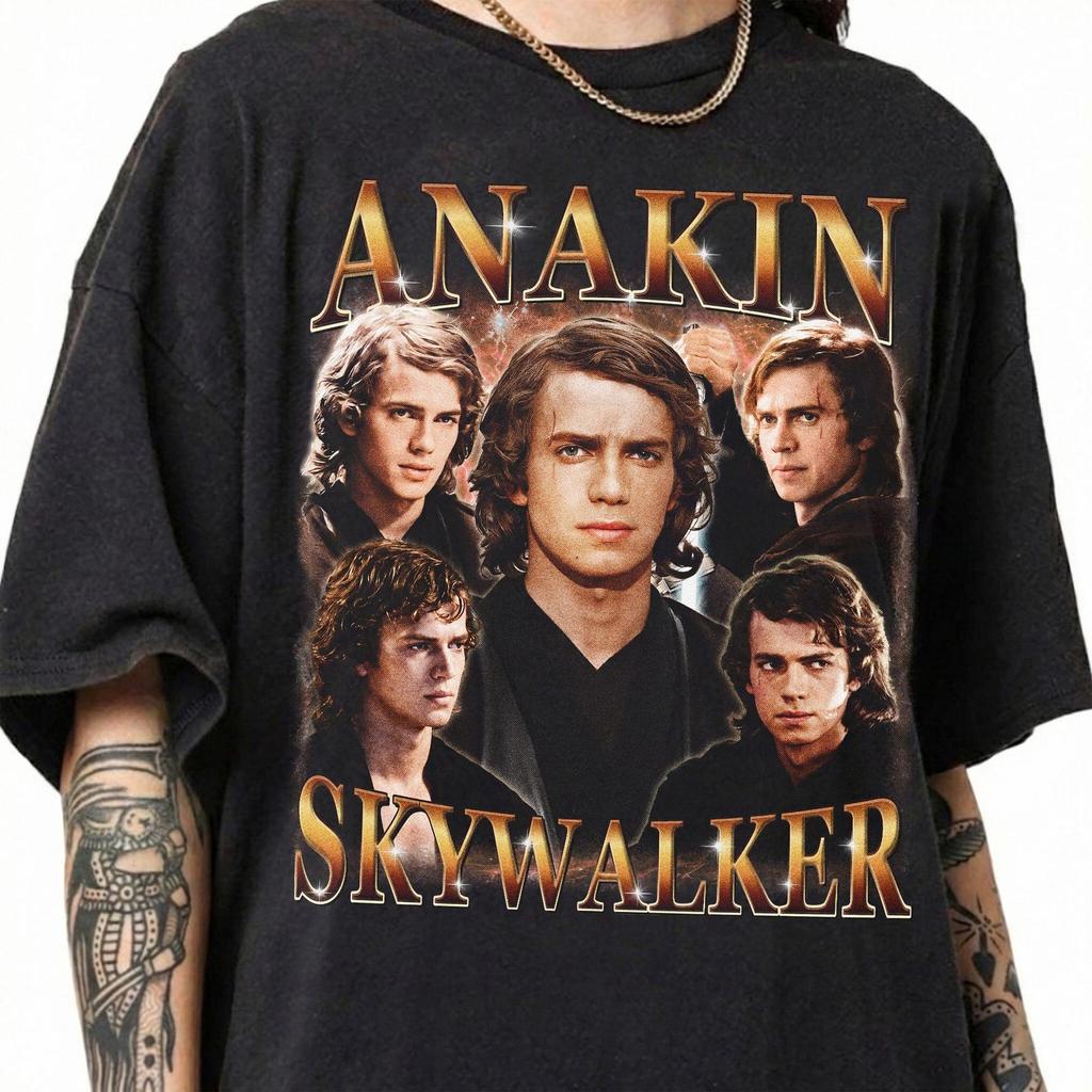 Anakin Skywalker Shirt, Hayden Christensen Merch, Darth Vader Chosen One Homage T-Shirt, Retro Sci-Fi Movie Fan Gift, Unisex Oversized Top