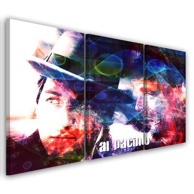 Three Piece Picture Canvas Print Al Pacino Actor