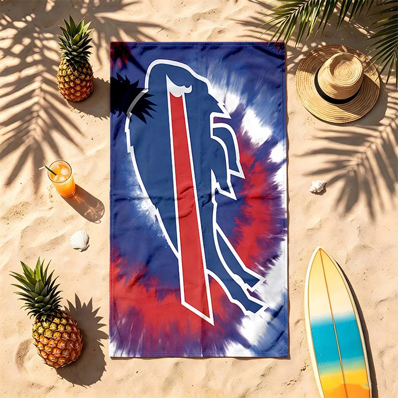 Buffalo Bills (19) Theme Beach Towel Sand Resistant Soft And Comfortable Suitable For The Pool Camping Yoga And Diving A Travel