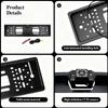 4/8/12LED European License Plate Rearview Camera Frame Reverse Backup Camera Night Vision for Truck Car SUV, Camper Pickup