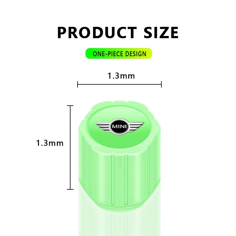 Leuchtende Auto-Reifenventilkappen Fluoreszierende Motorrad-Radreifen Für Mini Cooper One S Clubman R50 R53 R56 R60 F55 F56 R57 R58 R59