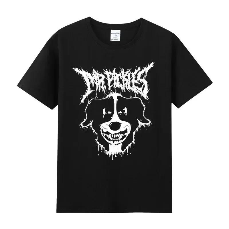 2024 Cartoon Mr Pickles T Shirt Men Soft Collie Dog T-shirt O-neck Short Sleeved Funny Tv Adult Adultswim Mature Dog Evil Satan
