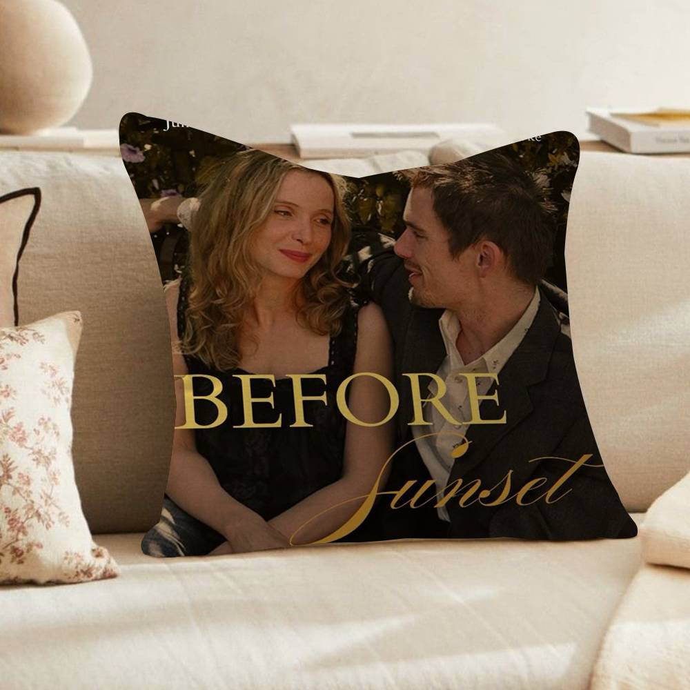 Bella Before Sunrise Before Sunset Movie Cushion Cover Inches Farmhouse Decor Home Throw Pillow Covers for Couch Decorations