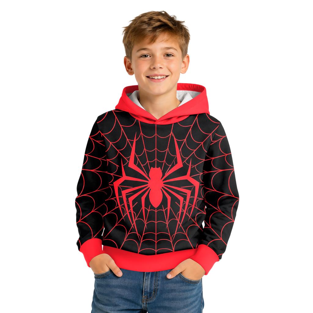 Kids Long Sleeve Loose Fit Geometric Print Top for Casual Everyday Wear