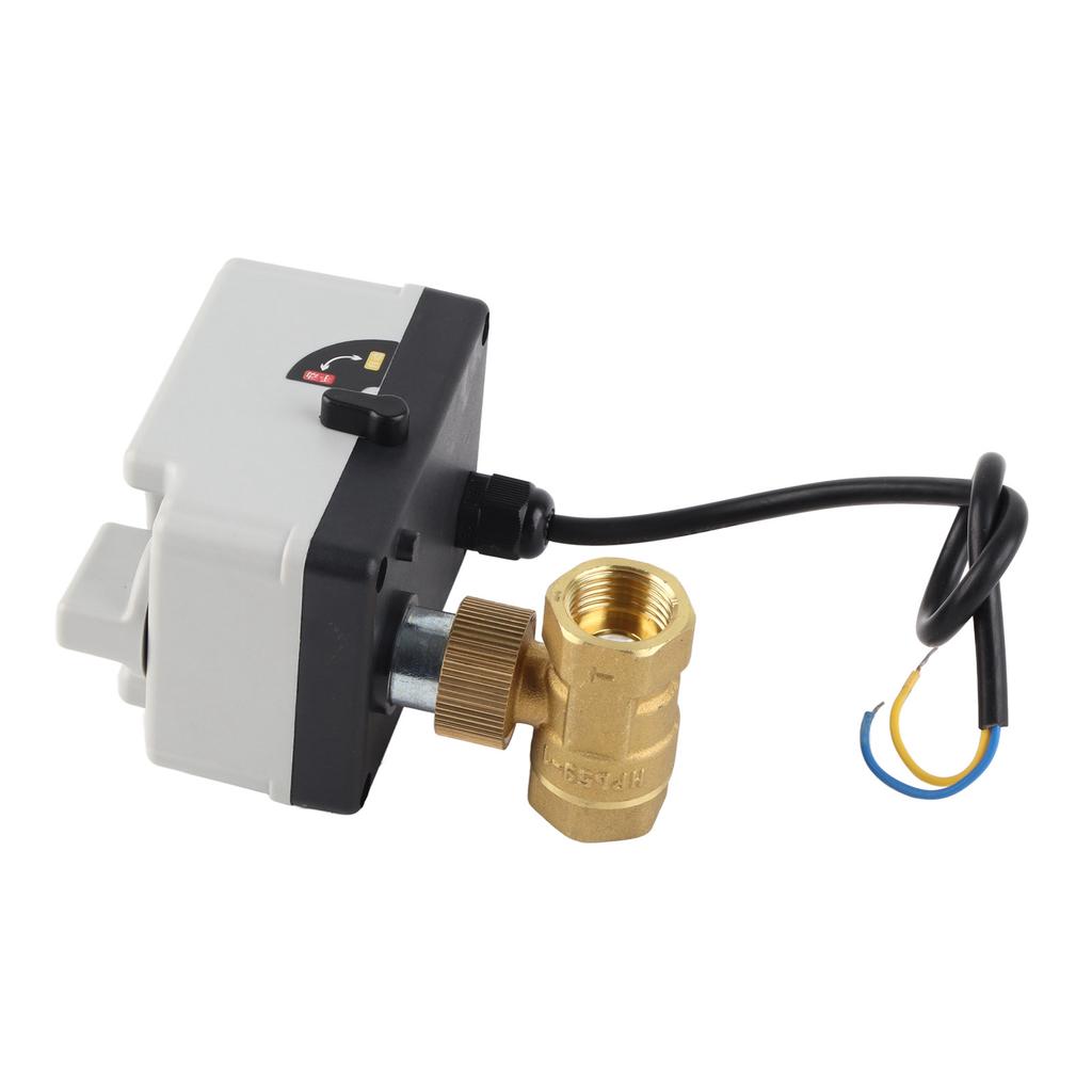 Motorized Ball Valve Electrical 2 Way Normally Open Manual Automatic DN15 AC220V