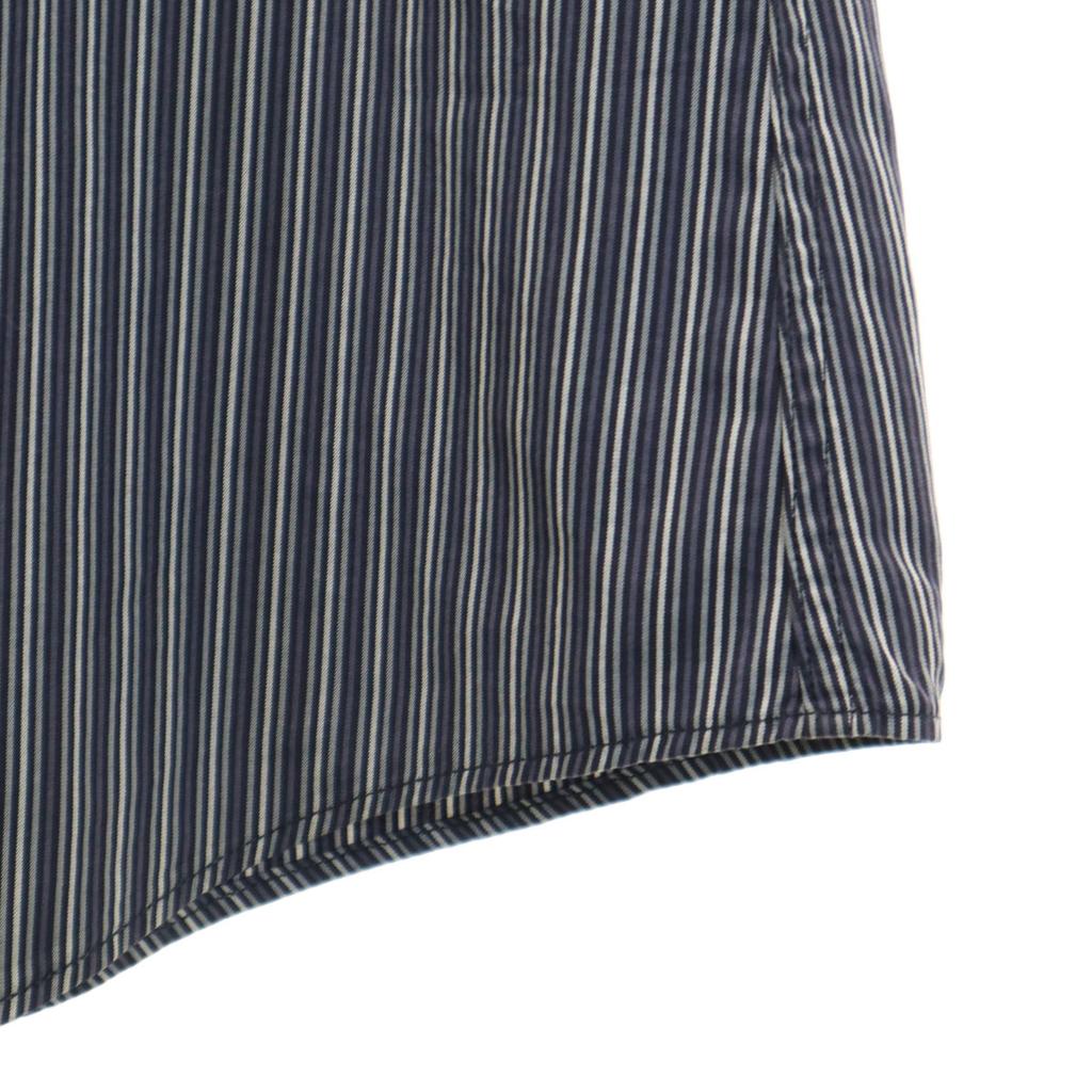 Gucci Made In Italy Striped Pattern Long Sleeve Cotton Shirt 43 Men's Used