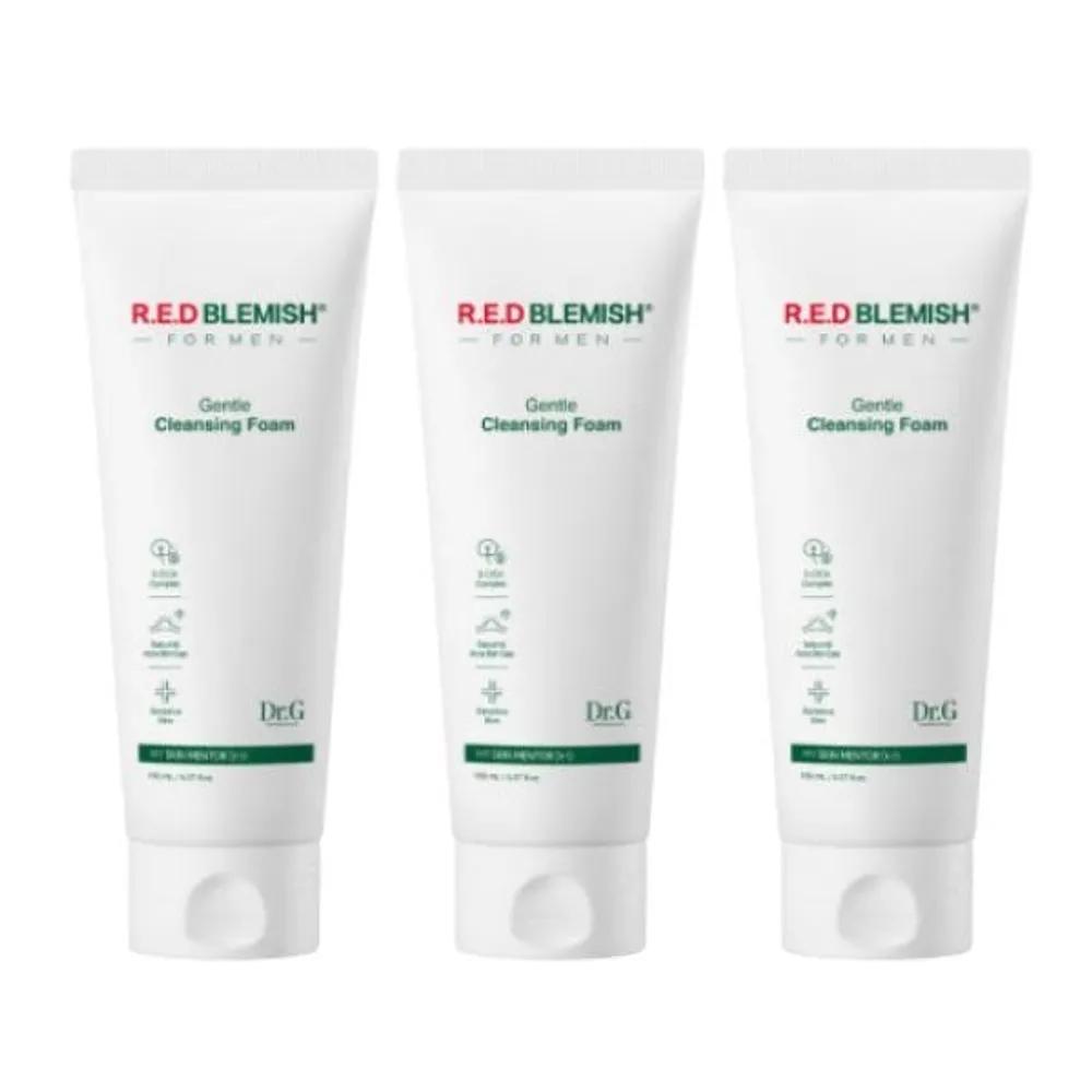 

Dr.G Red Blemish For Men Мягкая очищающая пенка 150 мл x 3, Очищающее средство для мужчин, Успокаивающая пенка для лица, Мягкокислотная пенка для умывания