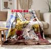 One Punch Man Soft and Comfortable Flannel Suitable for Sofas Living Rooms Outdoor Camping Travel and Also Makes a Great Anniversary Gift