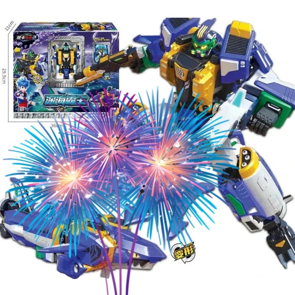 Metal Cardbot Season 2 Blue Cop S Transforming Robot To Car Action Figures with Card Transformation Car Musclehyde Model Toys