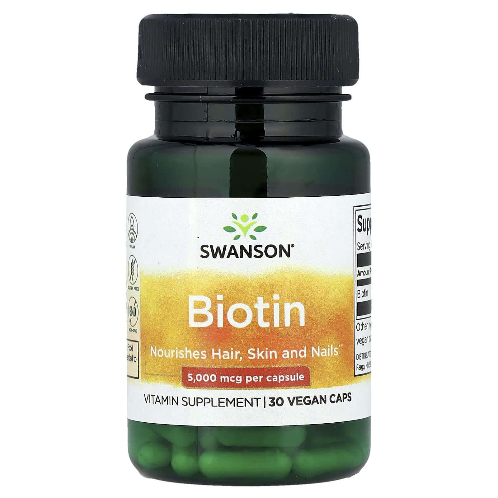 

Biotin, 5,000Mcg, Vegan Capsules 30