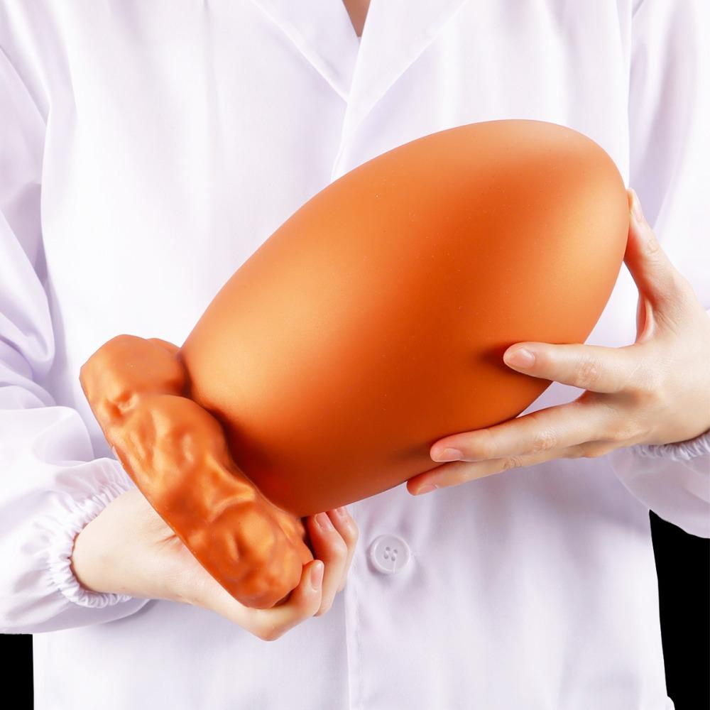Giant T-Rex Egg Anal Plug - Premium Liquid Silicone Soft Anal Toy for Anal Training